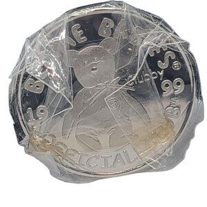 Ty Beanie Babies Official Club Clubby Bear 1999 Collectible Silver Coin Sealed